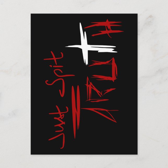 Postal Solo escupe la verdad (Anverso)