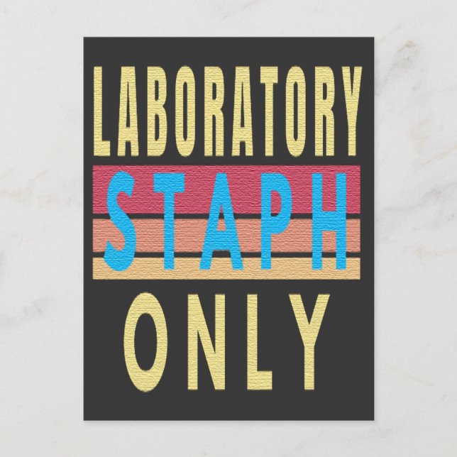 POSTAL SOLO ESTAFILOCOCOS DE LABORATORIO - INFECCIÓN DE E (Anverso)