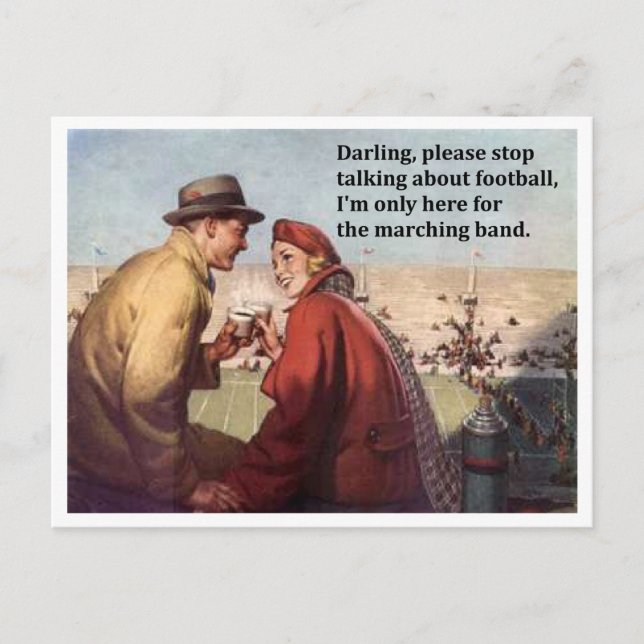 Postal Sólo estoy aquí para el partido de la banda de mar (Anverso)