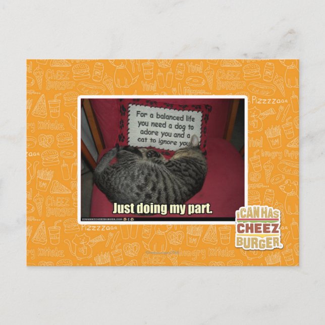 Postal Sólo estoy haciendo mi parte. (Anverso)