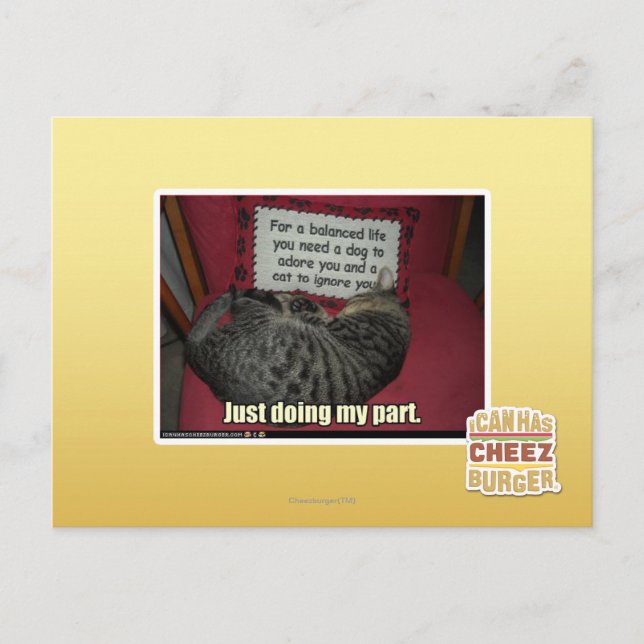 Postal Sólo estoy haciendo mi parte. (Anverso)