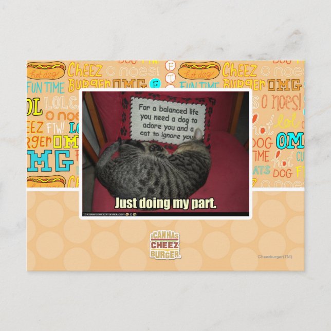 Postal Sólo estoy haciendo mi parte. (Anverso)