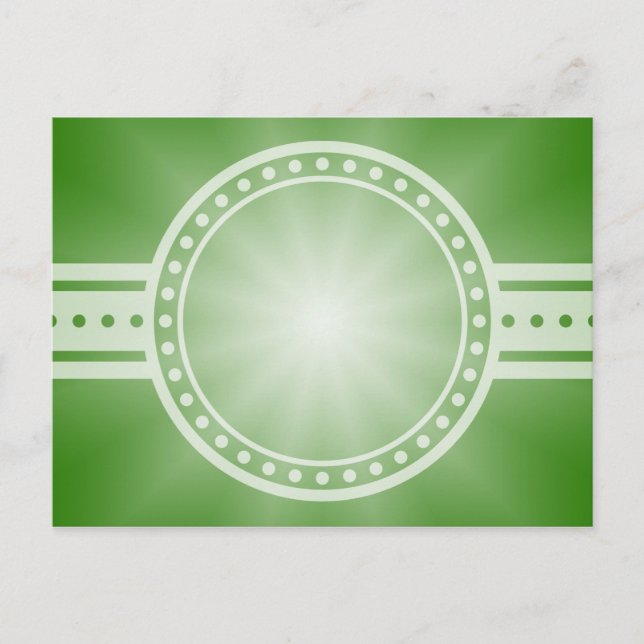 Postal SÓLO gradientes COLOR - Estrella verde (Anverso)