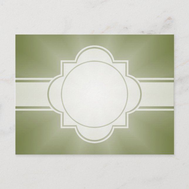 Postal SÓLO gradientes COLOR - Estrella verde oliva (Anverso)