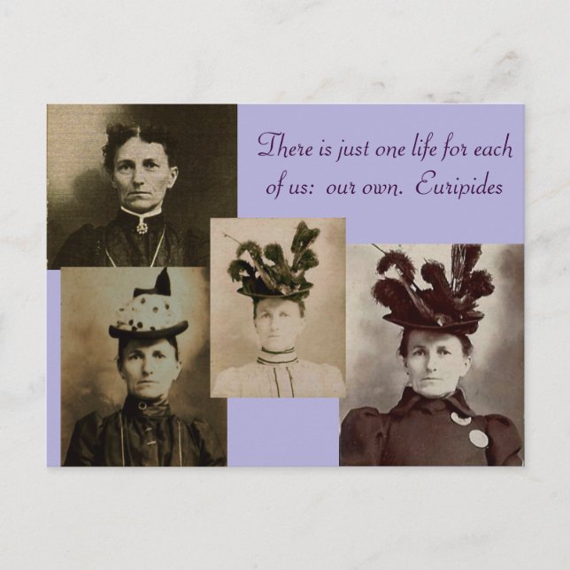 Postal Solo hay una vida para cada uno de nosotros: (Anverso)