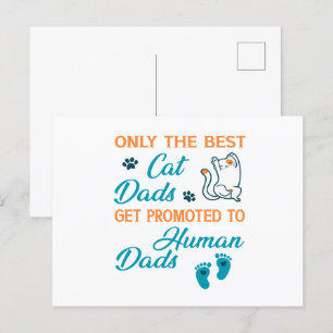 Postal Solo Los Mejores Gatos Padres Son Ascendidos A Pad