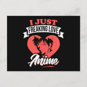 Postal Sólo Me Encanta Citar Anime   Diseño Encantador