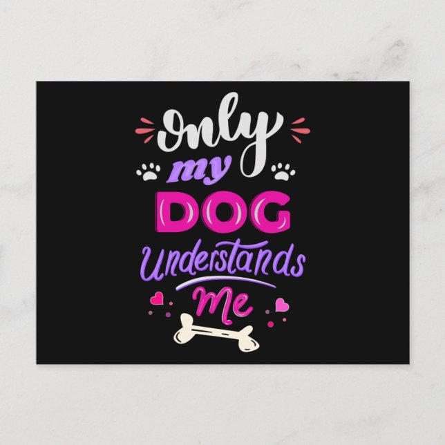 Postal Solo mi perro me entiende (Anverso)