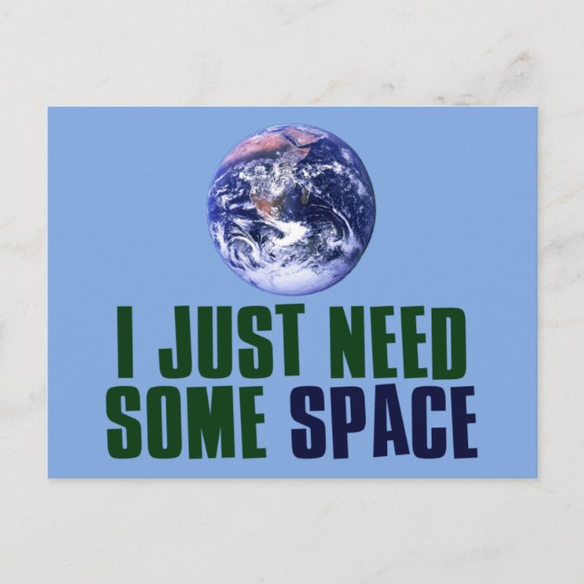 Postal Solo necesito algo de espacio (Anverso)