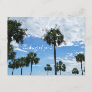Postal Solo Palm Trees Pensando En Ti Postcard