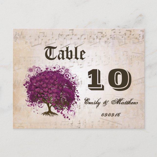 Postal Solo Peachy Sangria Heart Leaf Tree (Anverso)