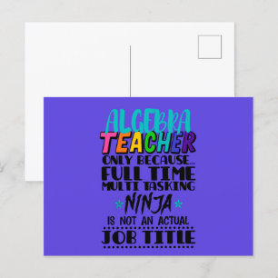Postal Sólo porque el profesor de álgebra es a tiempo com
