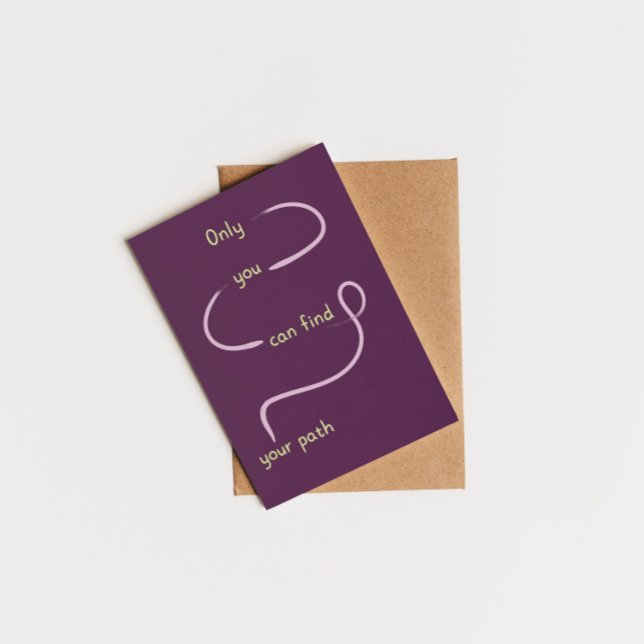 Postal Sólo puedes encontrar tu camino inspirador cita (Subido por el creador)