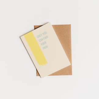 Postal Sólo puedes encontrar tu camino inspirador cita