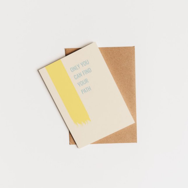 Postal Sólo puedes encontrar tu camino inspirador cita (Subido por el creador)