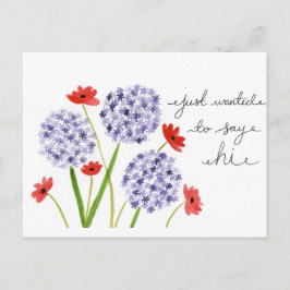 Postal Sólo quería decir hola