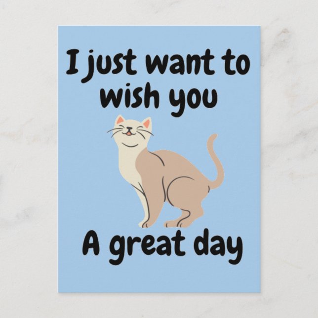 Postal Solo quiero desearte un gran día (Anverso)