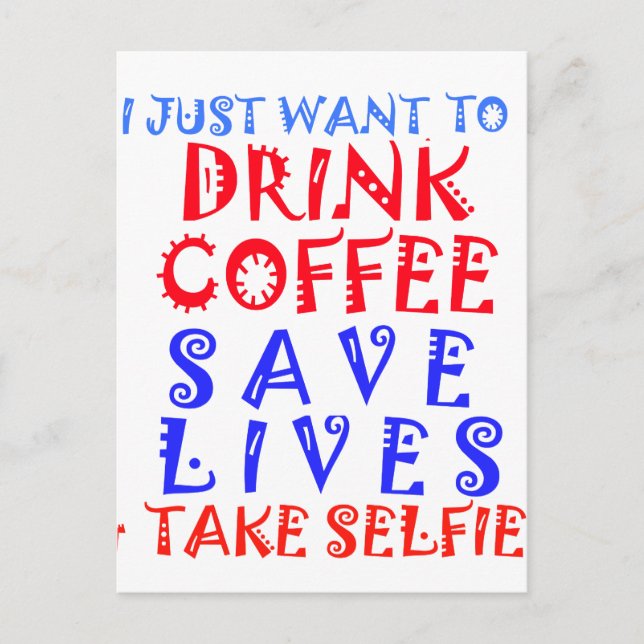 Postal Solo quiero tomar café (Anverso)