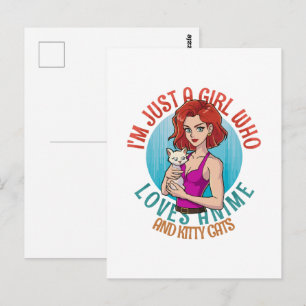 Postal Sólo Soy una Chica que Ama a los Gatos