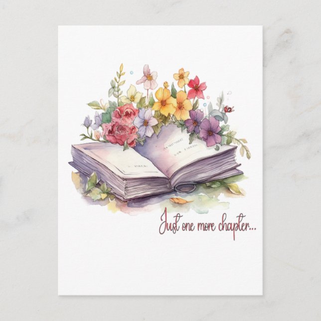 Postal Sólo un capítulo más- Amante de los libros  (Anverso)