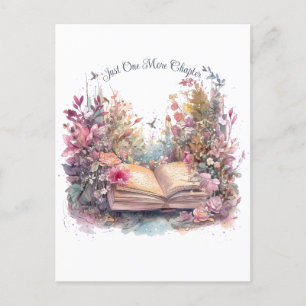 Postal Sólo un capítulo más - Amante de los libros 