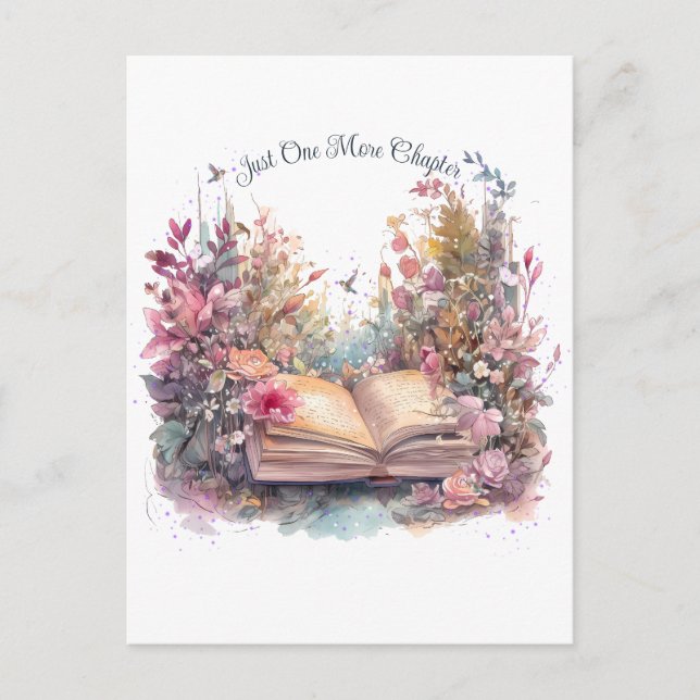 Postal Sólo un capítulo más - Amante de los libros  (Anverso)