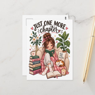 Postal Solo un capítulo más – Lectura de amante de libros