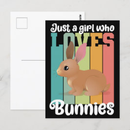 Postal Solo un Chica que ama a los Bunnies Easter Bunny C