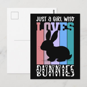 Postal Solo un Chica que ama a los Bunnies Easter Bunny C