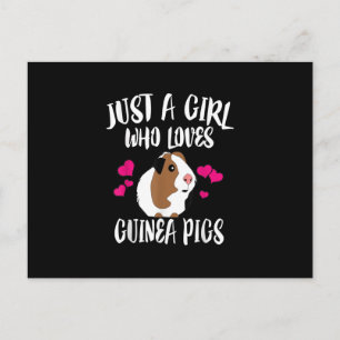 Postal Solo un Chica que ama a los cerdos de Guinea regal