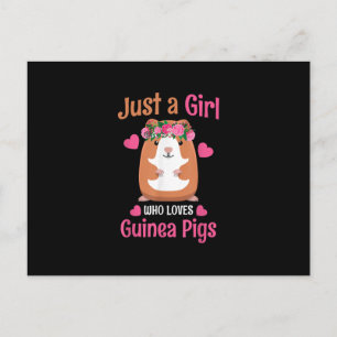 Postal Solo un Chica que ama a los cerdos guineanos