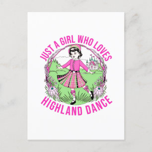 Postal Solo un chica que ama el regalo de la danza Highla