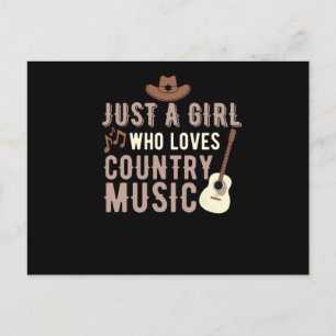 Postal Solo un Chica que ama la música country