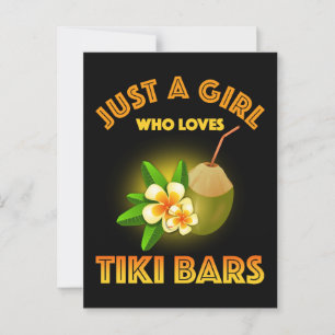 Postal Sólo un Chica que ama los bares de Tiki