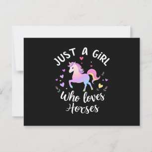 Postal Sólo un Chica que ama los caballos