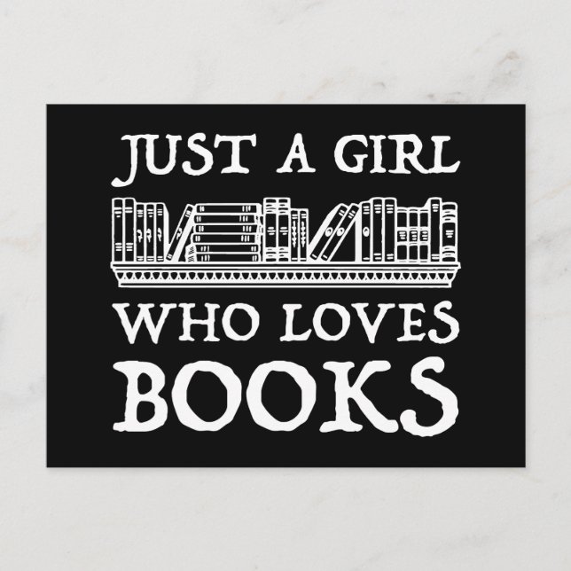 Postal Sólo un Chica que ama los libros (Anverso)
