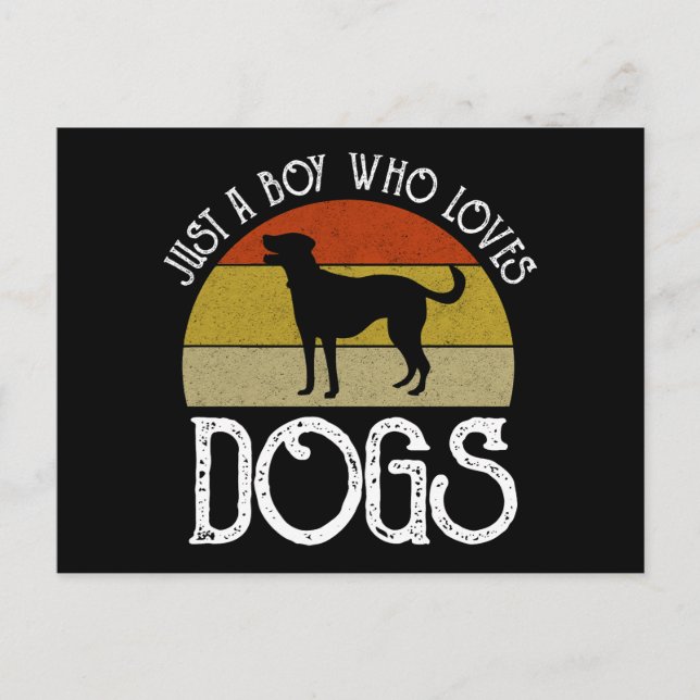 Postal Solo un chico que ama a los perros (Anverso)