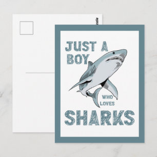 Postal Solo un chico que ama a Shark Shark Lover