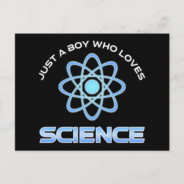 Postal Solo un chico que ama la ciencia (Anverso)
