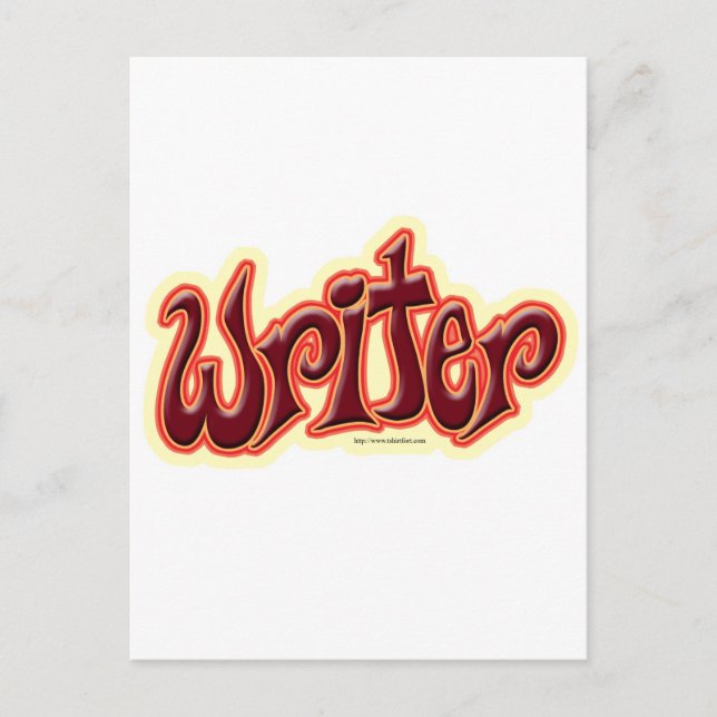 Postal Solo un escritor rojo (Anverso)