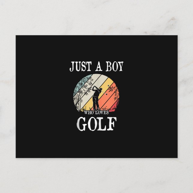 Postal Solo Un Niño Que Ama El Golf (Anverso)