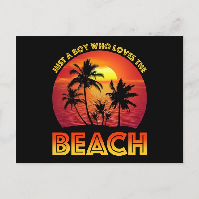 Postal Solo Un Niño Que Ama La Playa (Anverso)