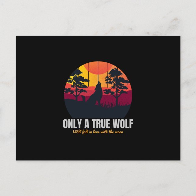 Postal Sólo Un Verdadero Lobo (Anverso)