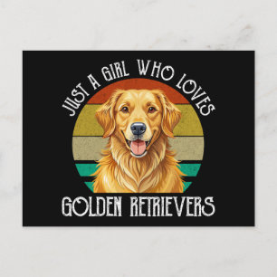 Postal Sólo Una Chica Que Ama A Los Golden Retriever