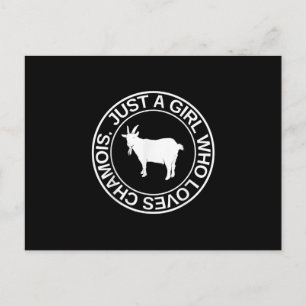 Postal Sólo Una Chica Que Ama Chamois Regalo Para Mujeres