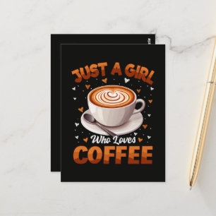 Postal Sólo una chica que ama el café