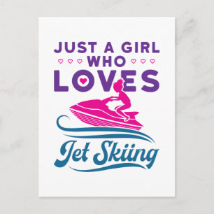 Postal Solo una chica que ama el jet ski PWC