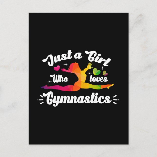 Postal Solo una chica que ama la gimnasia (Anverso)