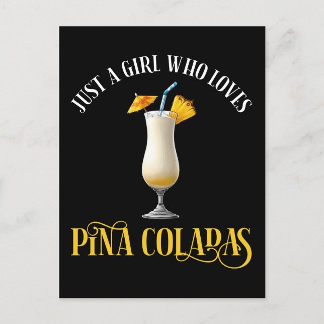 Postal Sólo una chica que ama las Piñas Coladas (Anverso)