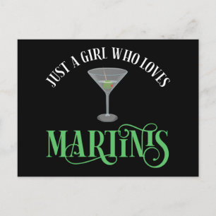 Postal Sólo Una Chica Que Ama Los Martinis
